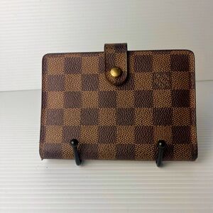 Authentic Checkered Brown Wallet